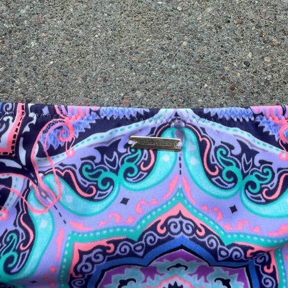 Victoria's Secret Purple Blue Pink The Double Banded Hipster Bikini Bottoms MED - Picture 2 of 6